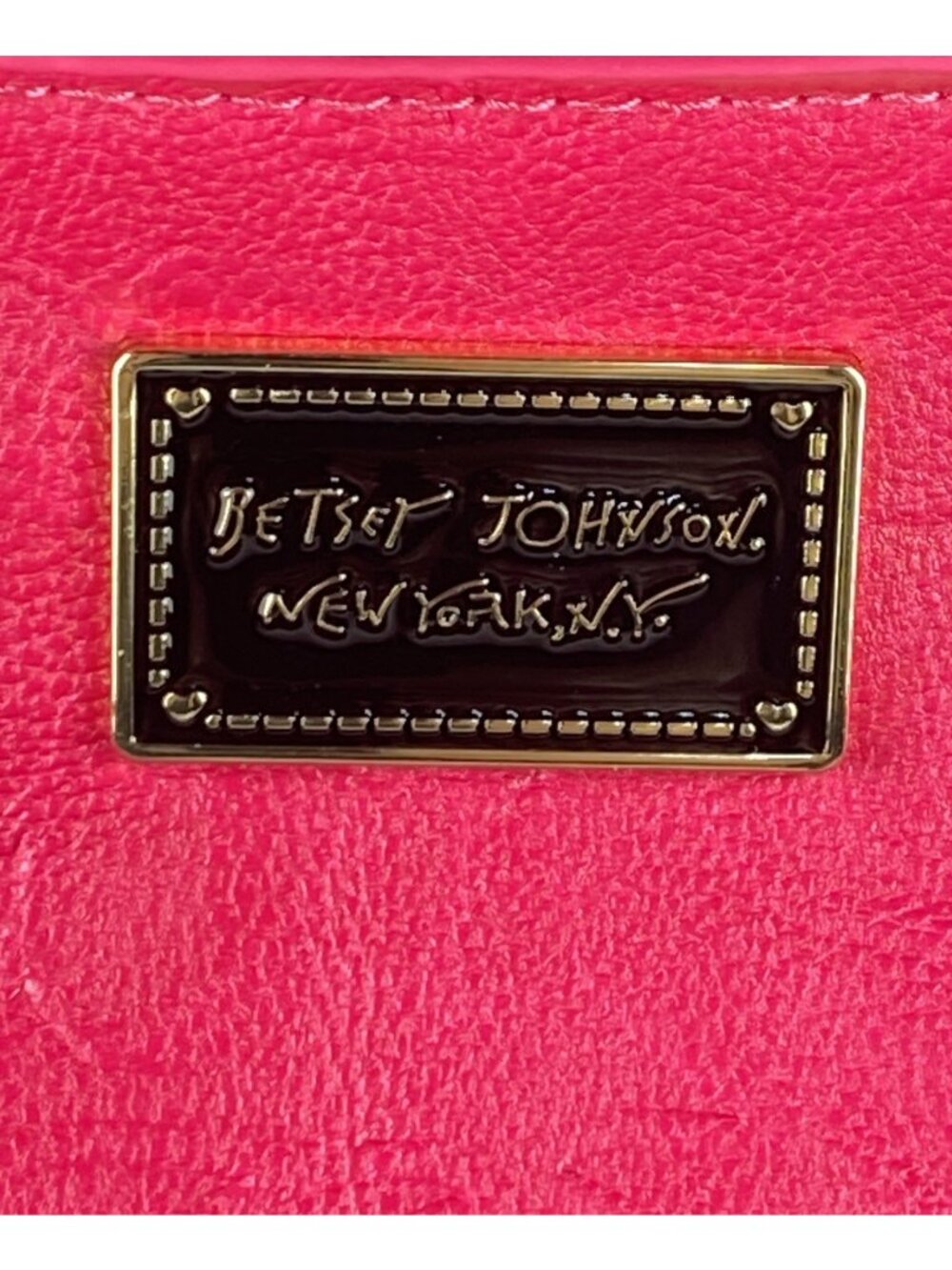 Betsey Johnson NY Large Pink Rose Purse Wristlet Bag NWOT - Picture 8 of 15